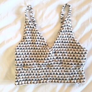 Urban Outfitters Women's Smocked Triangle Spagetti Strap Crop Top - Size Large